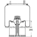 ISO9000 Hendrickson Suspension Air Bags W01-358-9580 Firestone Air Spring SC2761