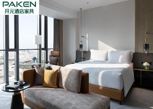 Buy cheap Intercontinental Hotels Group Entry Lux Style Bedroom Furniture Sets Wooden Fixed Furniture Decorations from wholesalers