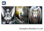 Angry Wolf Stock 3D Picture Lenticular Flip 0.6MM Thickness With Black MDP Frame