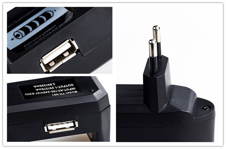 6300 Standard EU Plug USB Li Ion Battery Charger , Rechargeable Li Ion Battery Charger