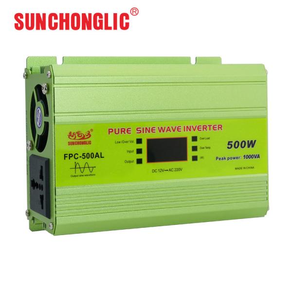 Lightweight 500w Pure Sine Wave Inverter Output 50Hz Energy Saving 12v 220v