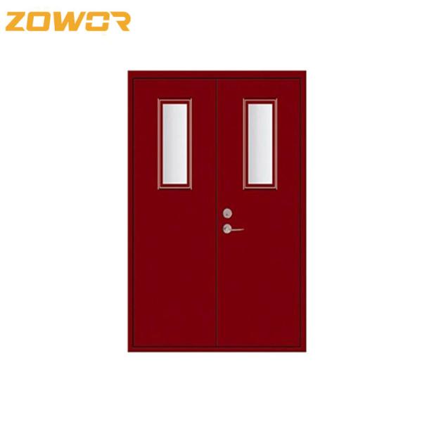 Buy cheap BS Certified 54 mm FD60 Powder Coated Galvanized Steel rated Fire Door/ Red Painting Finish from wholesalers