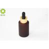 Buy cheap Round Amber Color Glass Foundation Bottle 30ml With Golden Plastic Dropper from wholesalers