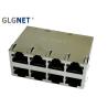 Buy cheap Multiple Port Rj45 POE Magjack 1G 0.2mm Brass Shield Material 2x4 Stacked from wholesalers