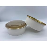 Buy cheap High Quality Take Away Waterproof 1300ML Takeaway Gold Foil Paper Bowl product