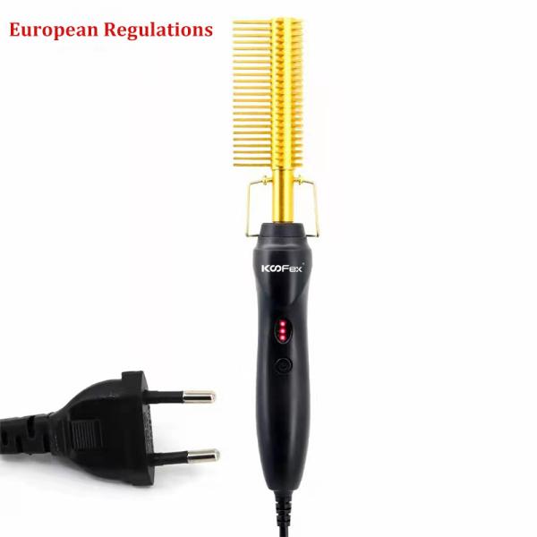 Buy cheap Household Hot Hair Straightener Ceramic Electric Hair Straightening Comb Curling Iron Heated Brush from wholesalers