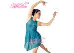 Sequin Tank Top Dance Competition Costumes , Leotard Under Mesh Skirt