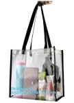 Women makeup purse recyclable clear pvc cosmetic bag, Makeup Pouch Stripe