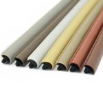 Slot Type Anti Collision D Shape Wooden Door Seal Strip Grey Oak Color 12*5mm