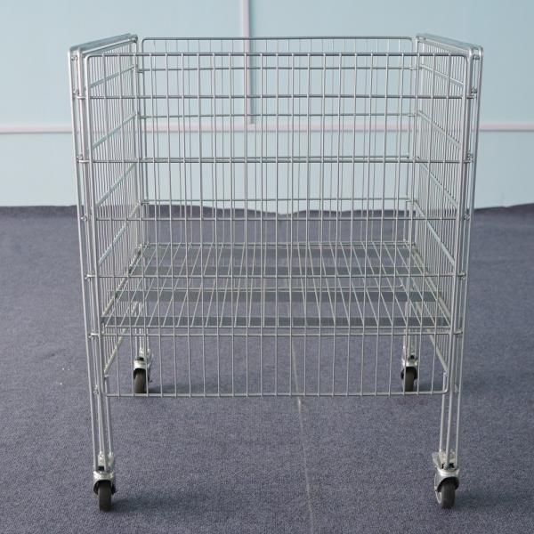 Buy cheap Wire Display Baskets , Steel Rolling Dump Basket Customized Color from wholesalers