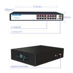 16 Port PoE Network Switch 16x10/100/1000mbps POE Port 2x1000mbps SFP UP Link