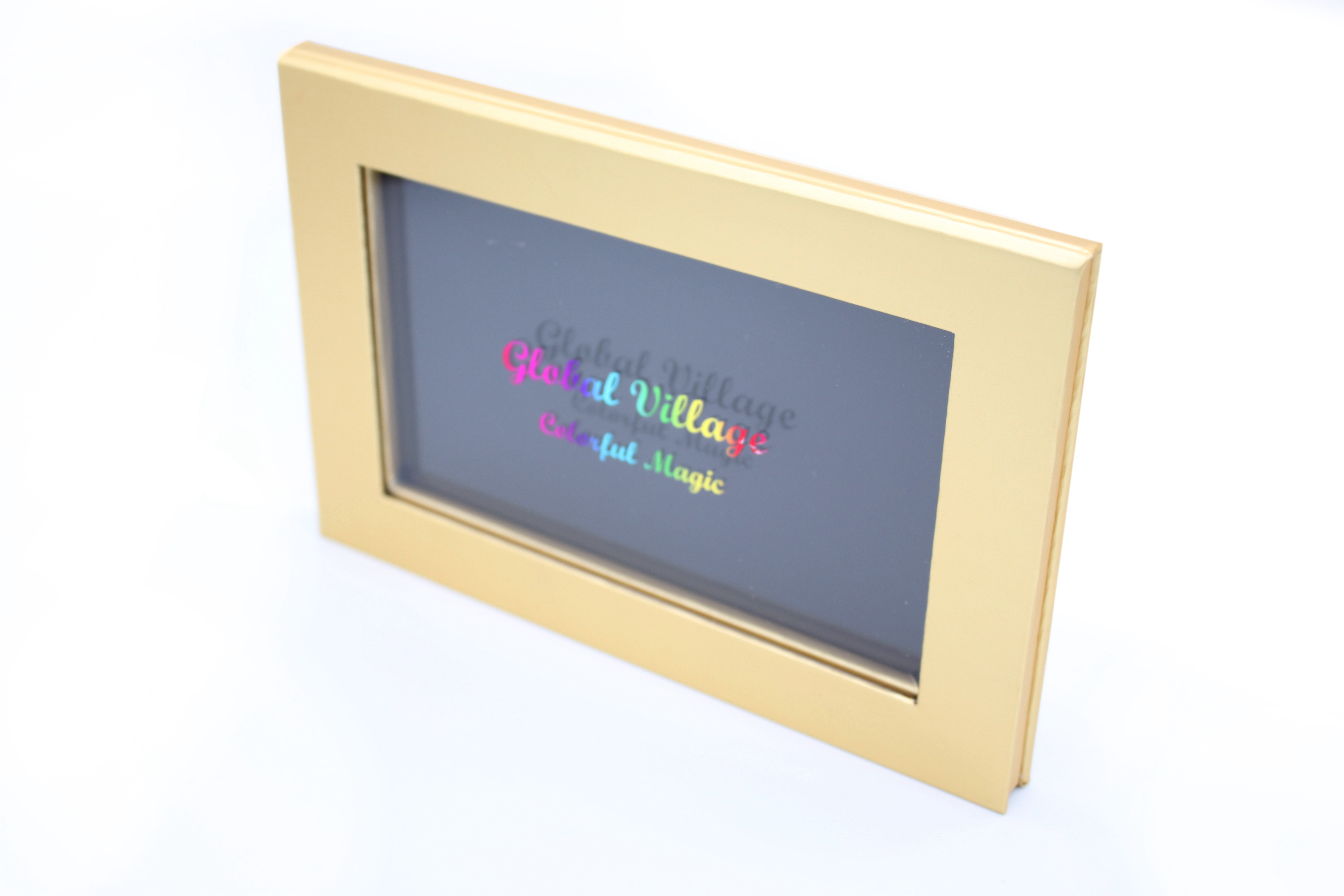 Makeup Empty Magnetic Palette Refilling Light Golden Metalized With Mirror