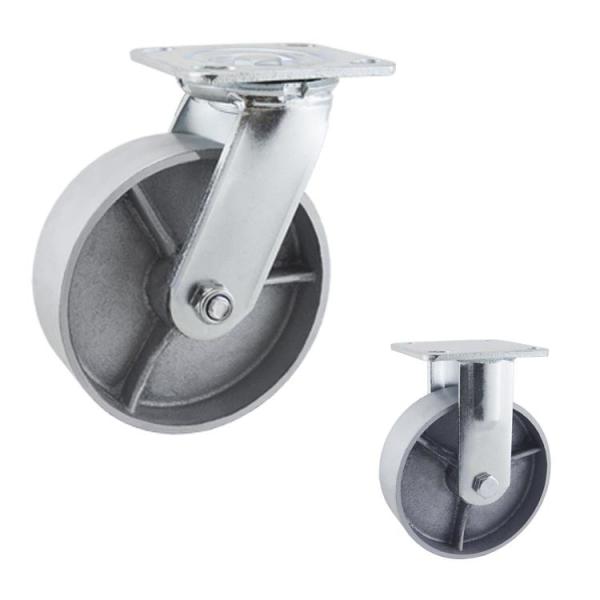 Buy cheap Cast Iron 8inch Side Mount Caster Wheels With Plate Swivel from wholesalers