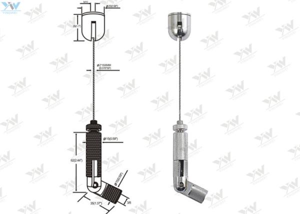 Buy cheap Sloped Ceiling Swivel Ceiling Light Cable Kit Ø 2.0 Mm Steel Wire 180 Degree Movement from wholesalers