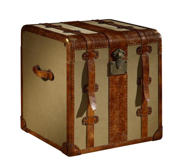 Buy cheap Copper Nails Leather Storage Trunk Antique Style Strong Canvas House Application from wholesalers