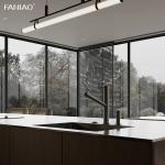 Modern Designs Stainless Steel Custom Furniture I Shaped Kitchen Cabinets Wood