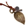 Buy cheap Big leaf head layer cowhide necklace restoring ancient ways Leather necklace from wholesalers