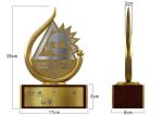 Buy cheap Enterprise Custom Metal Trophies Shiny Gold Plated With Embossed Logo from wholesalers