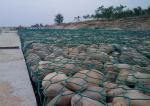Durable Wire Mesh Stone Retaining Wall , Gabion Wall Baskets For Civil