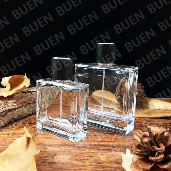 Buy cheap Reusable Square Glass Perfume Bottle , Luxury Transparent Perfume Bottle from wholesalers