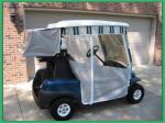 Track Style Golf Cart Enclosures 3 Sided Nylon Golf Cart Covers Light Weigh