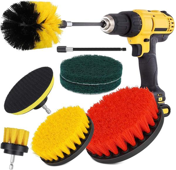 Buy cheap 8pcs Drill Cleaning Brush Set Scrubber 3.5in Cleaning Bathroom from wholesalers