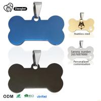 Buy cheap Carved Stainless Steel Dog ID Tags 2cm-6cm SS Dog Tag Black Blue product