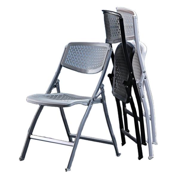 Outdoor Banquet Events Plastic Metal Foldable White Black Dining Chair for