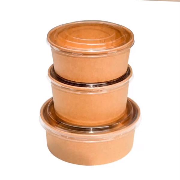 Buy cheap Waterproof Food Grade Paper Bowl Brown Takeout Ink Biodegradable Disposable Paper Bowl from wholesalers