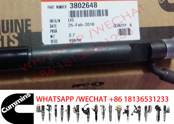 Original INJECTOR CUMMINS 3802648 3926787 3802648 3926787 3802648 6CT8.3 Diesel Engine