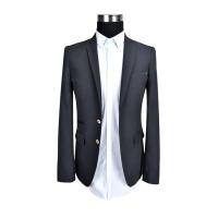Buy cheap Half Lining Black Mens Casual Blazer Jacket 50% Cotton 50% Linen Skintight product