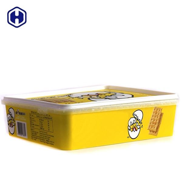 Buy cheap Soda Cracker Square Plastic Food Containers In Mold Labeling 87OZ 2600ML from wholesalers