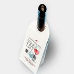 custom red wine bottle hangtag luxury wine packaging tag folding paper tag