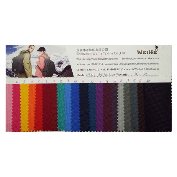 1680 PVC Single Ply 100% Polyester Durable Waterproof Fabric For Luggage Shoes