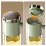 NEW 500 Ml/17oz Stainless Steel Lid Clear Vinegar And Olive Oil Bottle Dispenser