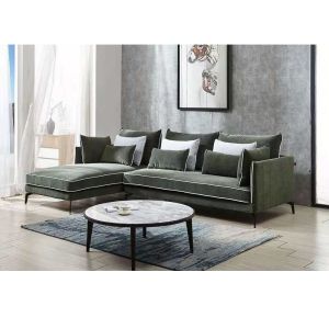 Buy cheap Home Modern Design Deep Green Fabric Sofa Set Corner Couch from wholesalers