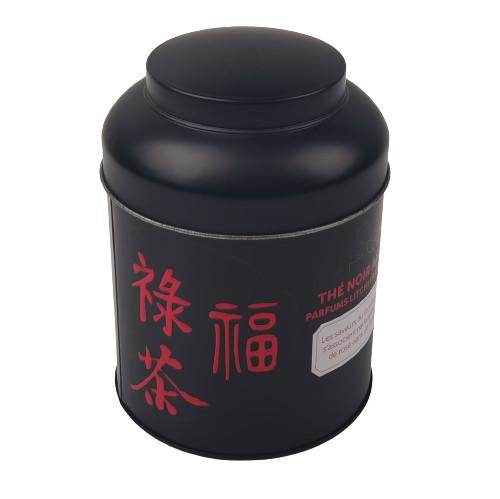 Buy cheap Vintage Round Tea Caddy Tin 90*120mm Tea Tin Canister With Lid And Embossing Logo from wholesalers