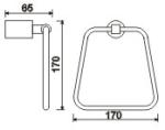 Metal Bathroom Hand Towel Holder Stainless Steel 304 Wall Mounted Satin Polished