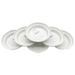 100% Recyclable Sugarcane Bagasse Screw On Lids For 8oz 12oz 16oz Cups