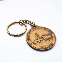 Buy cheap Zinc Alloy Antique Gold Commemorative Keychain Molong Sheep Dog Workers Design product