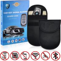 Buy cheap Genuine Leather Car Key Faraday Bag Keyless Fob RFID Blocker Smooth Design product