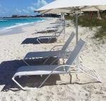 Stackable Folding Beach Lounge Chair Anti Rust White lightweight folding beach