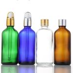 Blue / Purple / Green Refill Glass Bottles Containers Portable Chemical