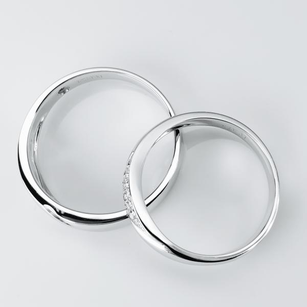 Buy cheap Unique Design Weeding White Gold 8.5g Diamond Couple Rings from wholesalers