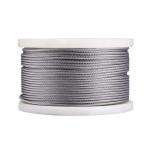 Non-Alloy T316 Stainless Steel 1/4" Aircraft Deck Railing Cable 7x19 250FT Wire