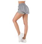 Richee Laser Cut Womens 2 In 1 Athletic Shorts , Short Running Trousers Ladies