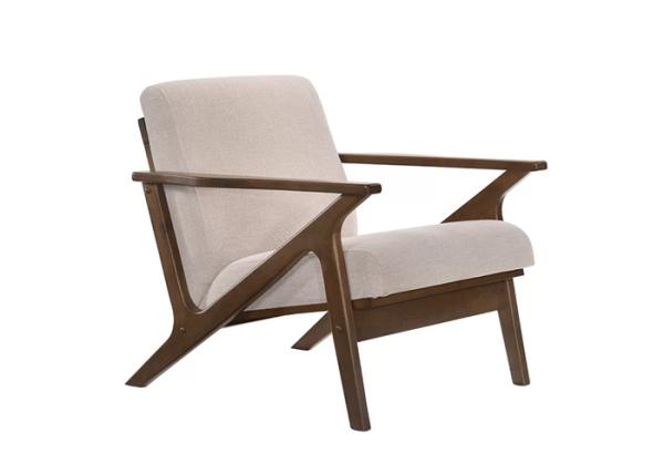 Buy cheap Antique Furniture Solid Rubber Wood Armchair Mid Century Modern Style Single Sofa from wholesalers