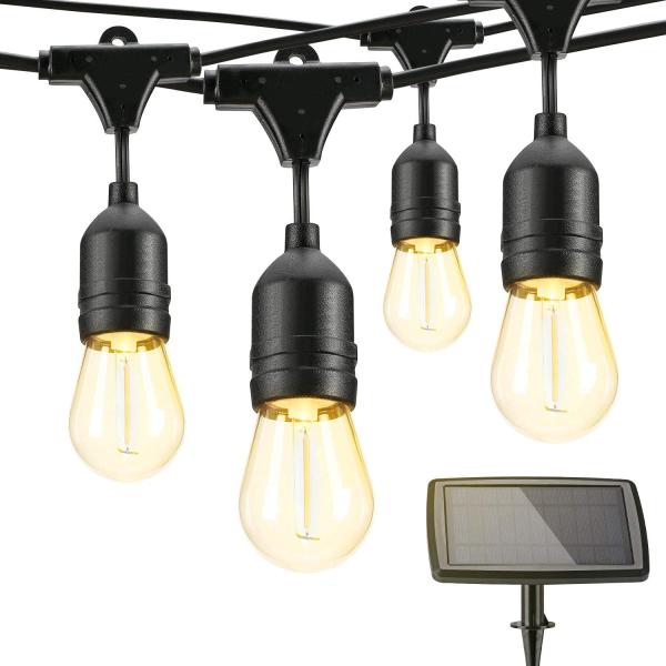 Buy cheap 39ft S14 Edison Bulbs Solar Powered Waterproof String Lights from wholesalers