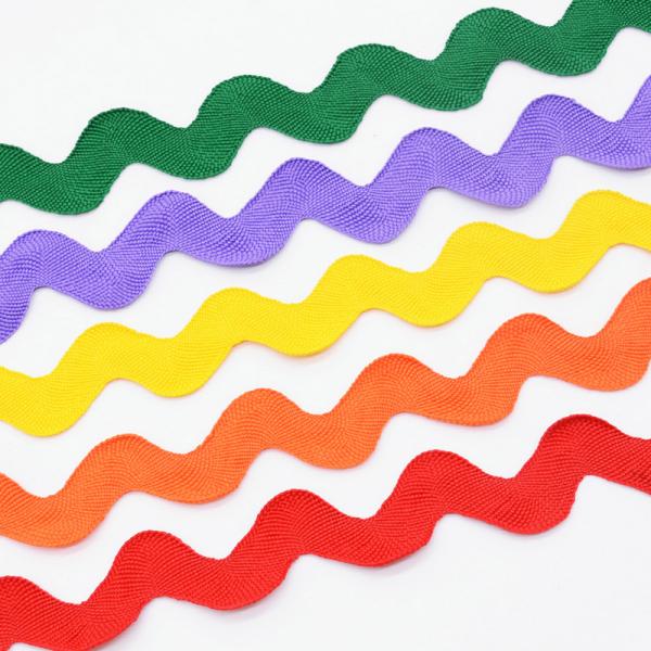 Buy cheap Flat Woven Rainbow Rick Rack Trim For Home Textile from wholesalers