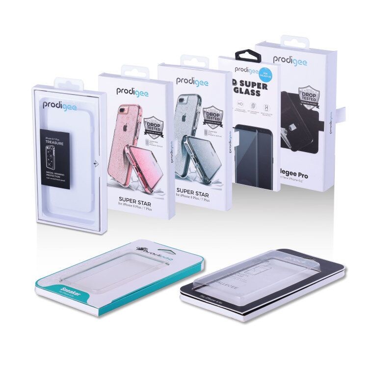 Electronics Foldable Card Board Packaging Box Matt Lamination Printing With Hook